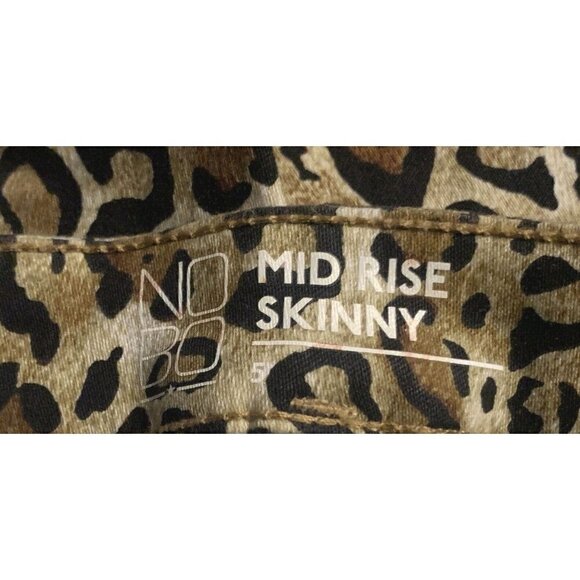 No Boundaries Womens Midrise Skinny Leopard Print Jeans Junior Size 5 Pants - Picture 10 of 12